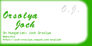 orsolya joch business card